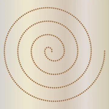 Spiral polka dot design element with dynamic swirl pattern Stock Illustration