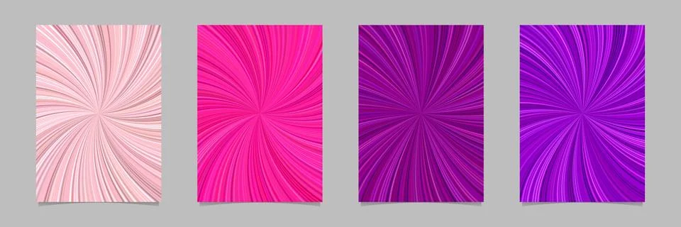 Spiral poster background template set - vector stationery graphics Stock Illustration