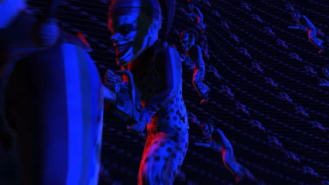 Spiral psychedelic halloween abstract background. Seamless animation of red and 库存影片 118949348