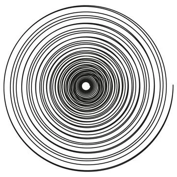 Spiral with radial rays, twirl, twisted effect Stock Illustration