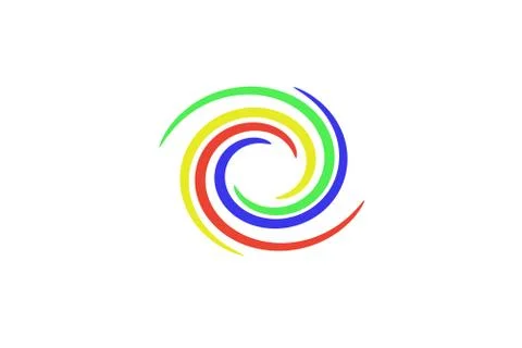 Spiral rainbow background Stock Illustration