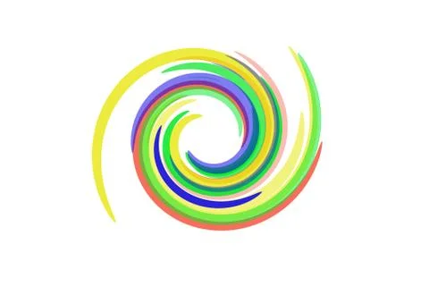Spiral rainbow background Stock Illustration
