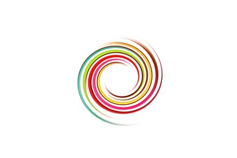 Spiral rainbow background Stock Photos