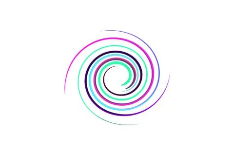 Spiral rainbow background Stock Photos