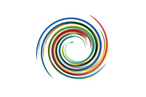 Spiral rainbow Stock Illustration