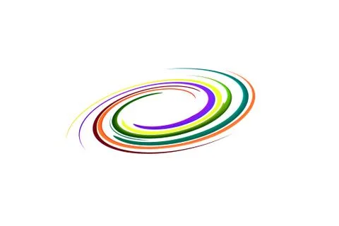 Spiral rainbow on isolated Stock Illustration