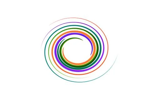 Spiral rainbow on isolated Stock Illustration