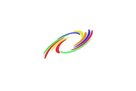 Spiral rainbow on isolated Stock Illustration