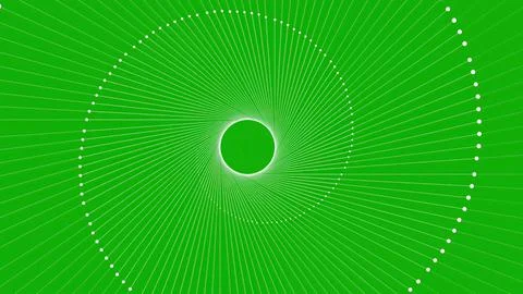 Spiral rays pattern with plain green background Stock Illustration