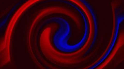Spiral with red and blue gradient 3d background. Color mixing circle render 3d Illustrazione stock