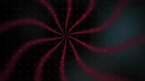 Spiral Red Vortex Dynamic Motion Background with Glowing Grid Dots Stock Footage 343767207