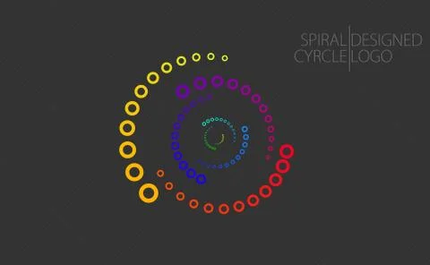 Spiral ring logo template Ilustración de archivo