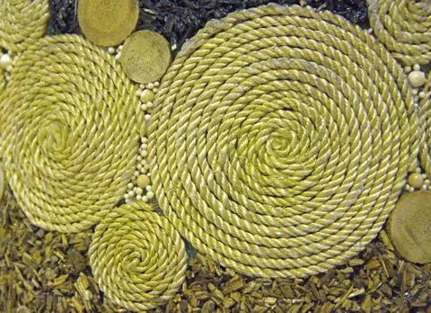 Spiral rope ring. Stock Photos