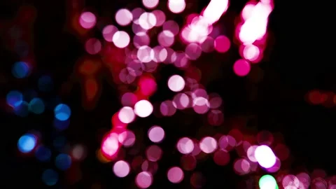 A Spiral rotating violet bokeh view Video stock 155225055