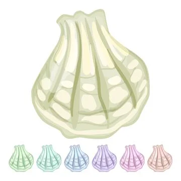 Spiral sea shell cartoon vector graphic Stock Illustration