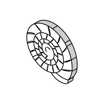 Spiral seashell beach isometric icon vector illustration 스톡 일러스트
