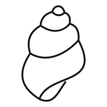 Spiral seashell creating wavy line art design 스톡 일러스트