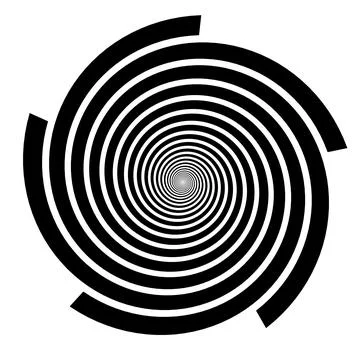Spiral shape isolated over white background Stock Illustration