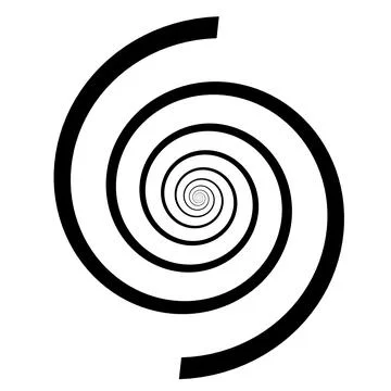 Spiral shape isolated over white background Stock Illustration