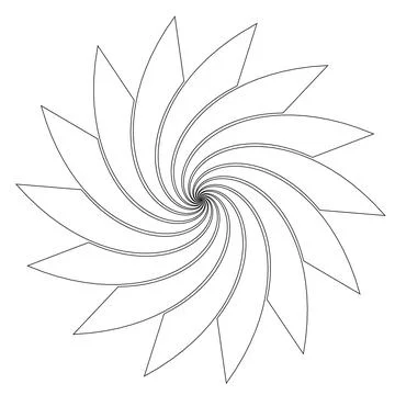 Spiral shape isolated over white background Stock Illustration