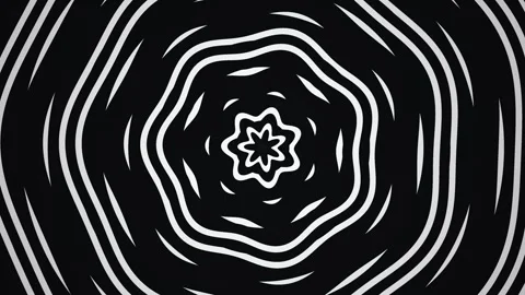 Spiral shapes create dynamic movement in black and white Stock Footage 339344429