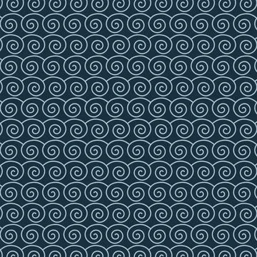 Spiral Shapes Dark Color Pattern Background Vector Stock Illustration