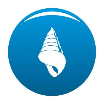 Spiral shell icon vector blue Stock Illustration