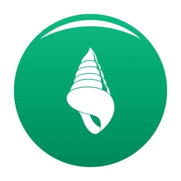Spiral shell icon vector green Illustrazione stock