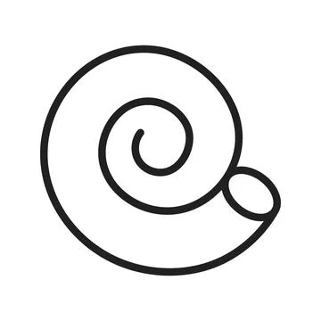 Spiral Shell icon vector image.  Stock Illustration