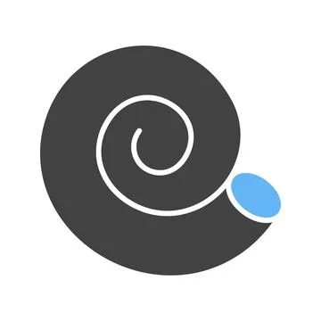 Spiral Shell icon vector image. Stock Illustration