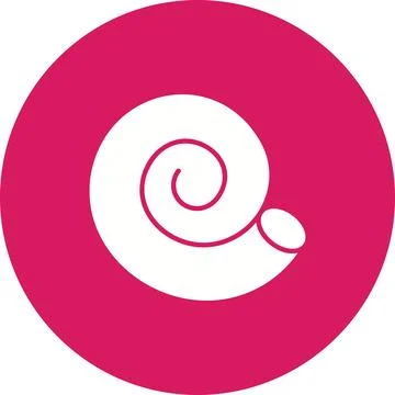 Spiral Shell icon vector image. イラスト素材
