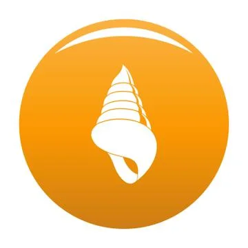 Spiral shell icon vector orange Illustrazione stock