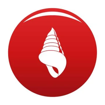 Spiral shell icon vector red Illustrazione stock