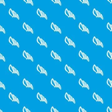 Spiral shell pattern seamless blue Illustrazione stock