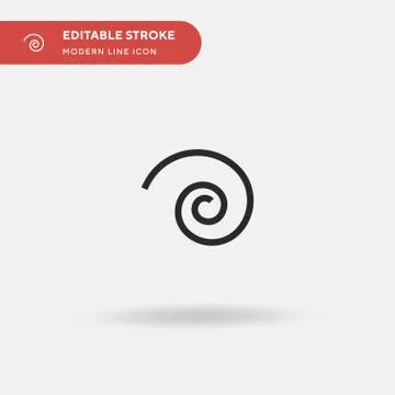 Spiral Simple vector icon. Illustration symbol design template for web mobile Stock Illustration