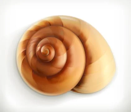 Spiral snail, vector icon Stock Illustration