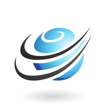 Spiral Sphere Abstract Icon Stock Illustration