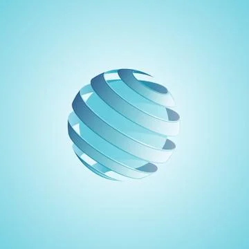 Spiral Sphere Abstract Lines Stock Illustration