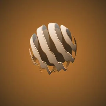 Spiral Sphere Abstract Lines Stock Illustration