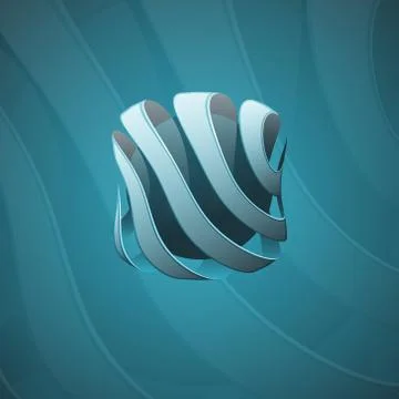 Spiral Sphere Abstract Lines Stock-Illustration