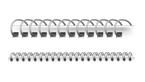 Spiral Spring Of Calendar Or Notepad Set Vector 스톡 일러스트