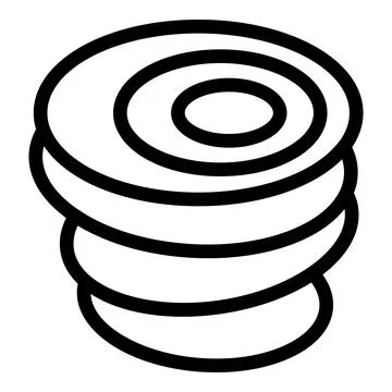 Spiral spring expanding upwards creating concentric circles 스톡 일러스트