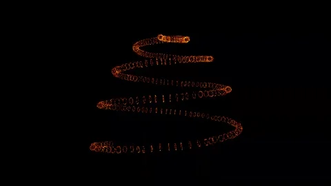 Spiral spring motion graphics with black background Stock Footage 257786780