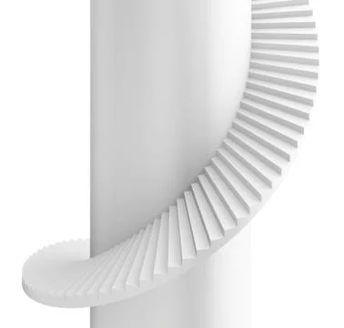 Spiral staircase. 3d render on white background Stock-Illustration