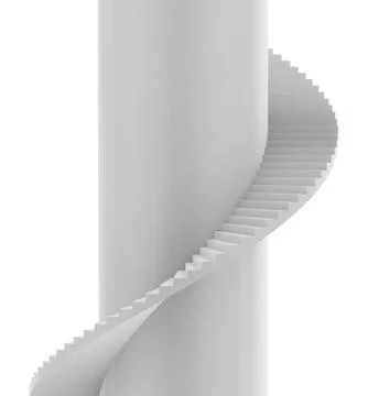 Spiral staircase. 3d render on white background Stock-Illustration