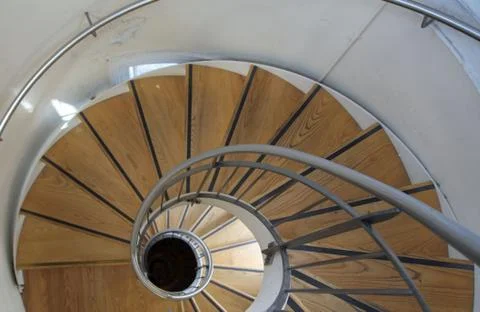 Spiral staircase to below Stock Photos