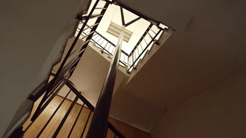 Spiral staircase firestation Stock Footage 77101003