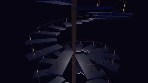 Spiral Staircase Infinite 4K Stock Footage 338383320