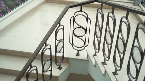 Spiral staircase inside the room concept Stock Footage 109348100
