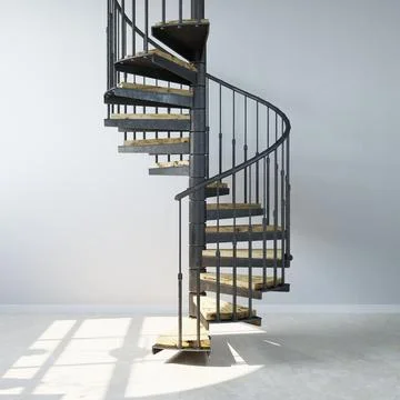 Spiral staircase interior. Stock Illustration
